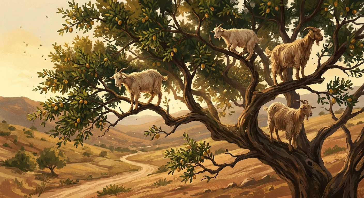 chevre arbre